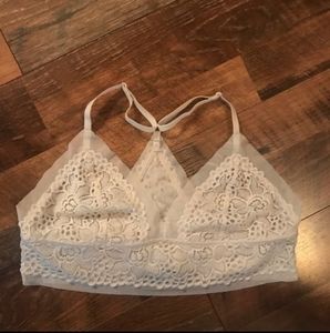 Aerie white lace bralette racerback